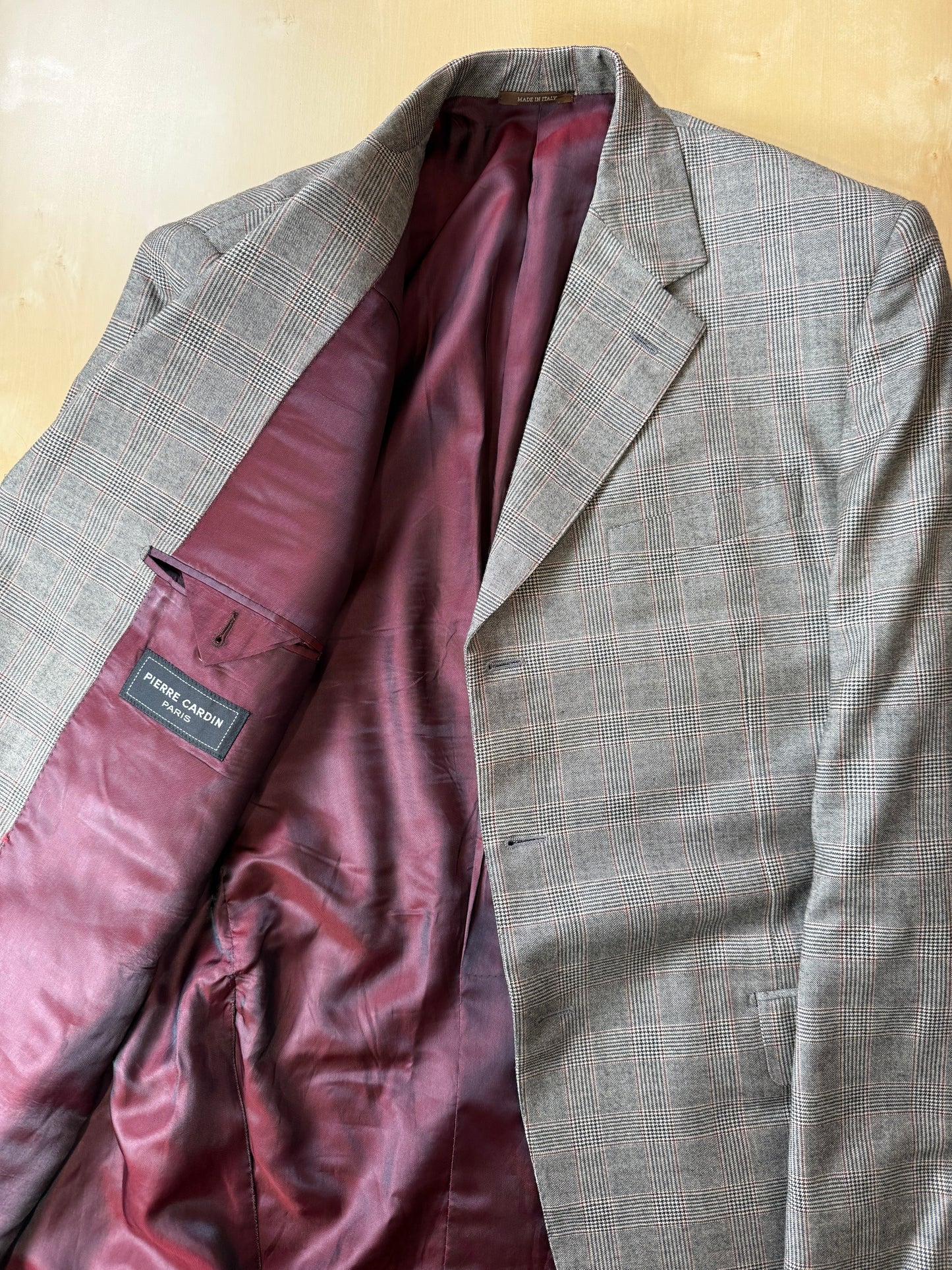 Completo Pierre Cardin principe di Galles flanella leggera - tg. 54