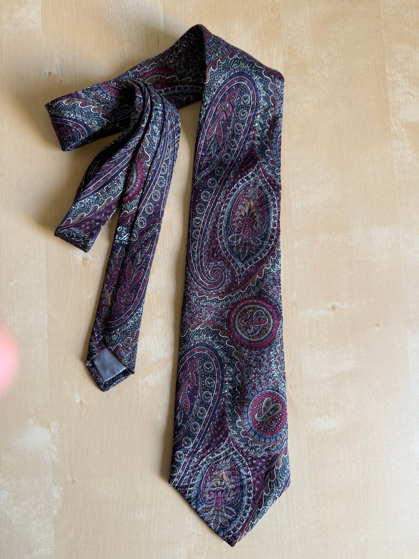 Cravatta anni ‘80 paisley jacquard