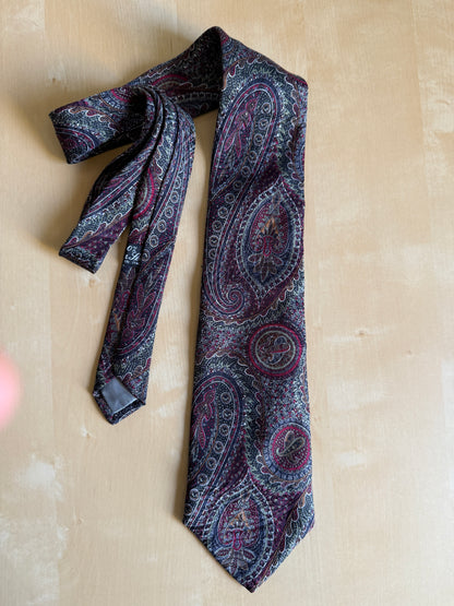 Cravatta anni ‘80 paisley jacquard