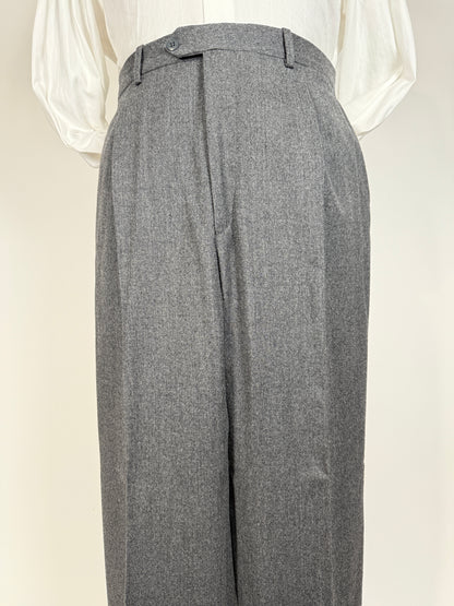 Pantaloni anni ‘70/‘80 flanella grigia - tg. 52