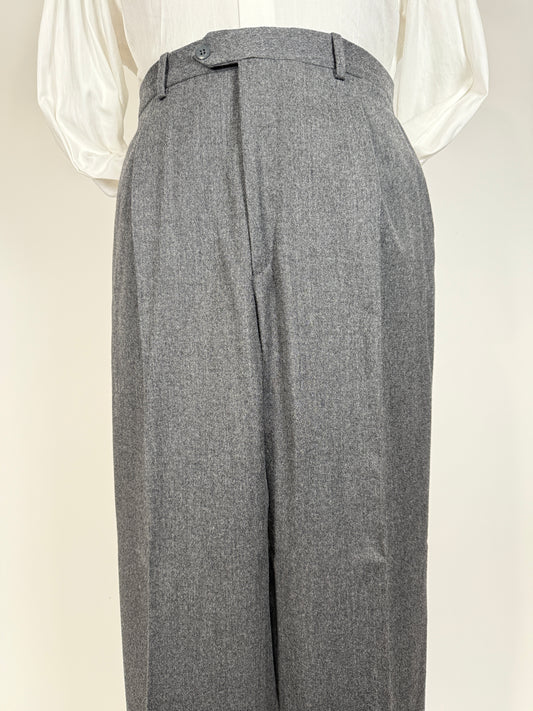 Pantaloni anni ‘70/‘80 flanella grigia - tg. 52