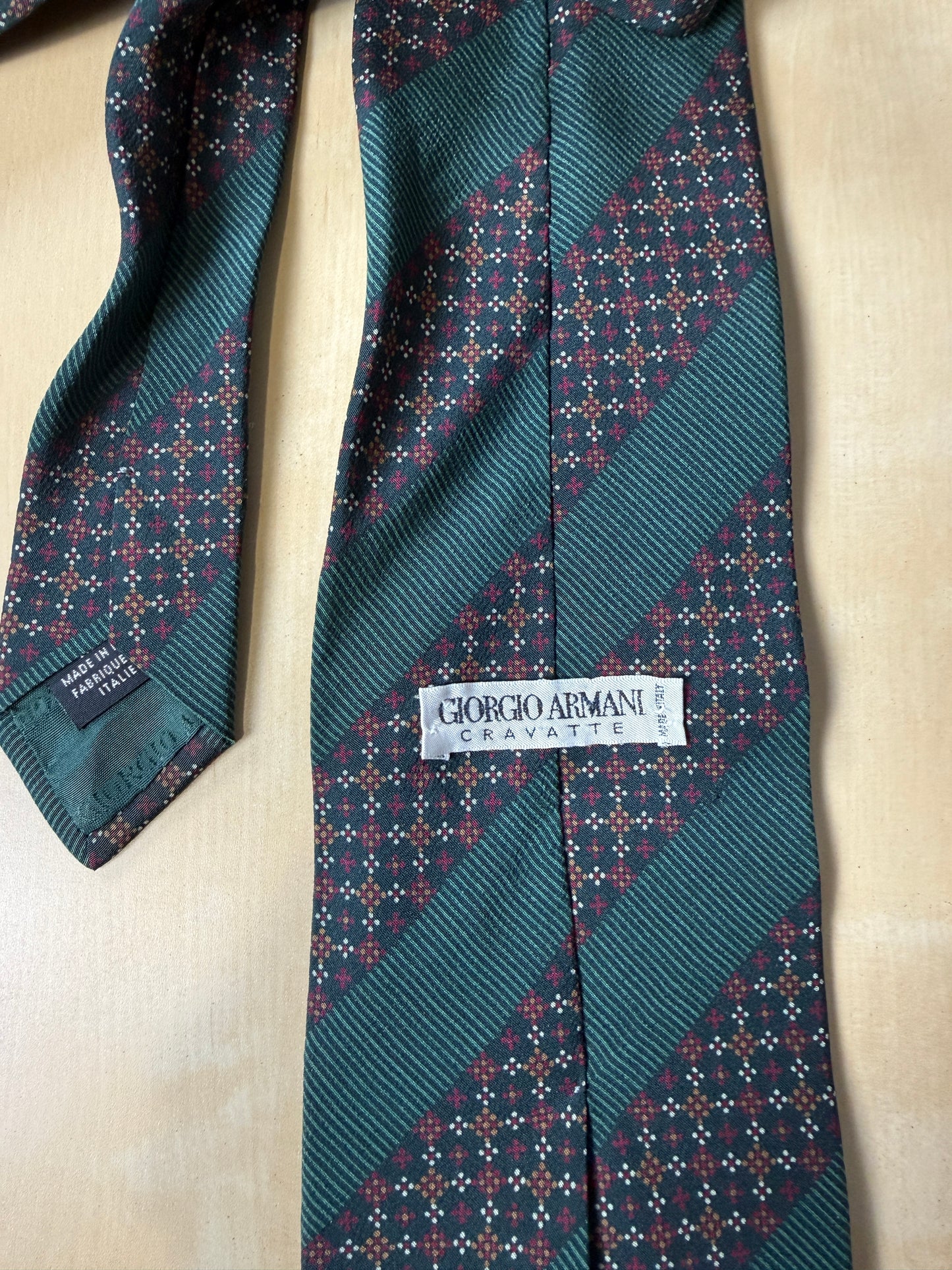 Cravatta Armani righe regimental verde