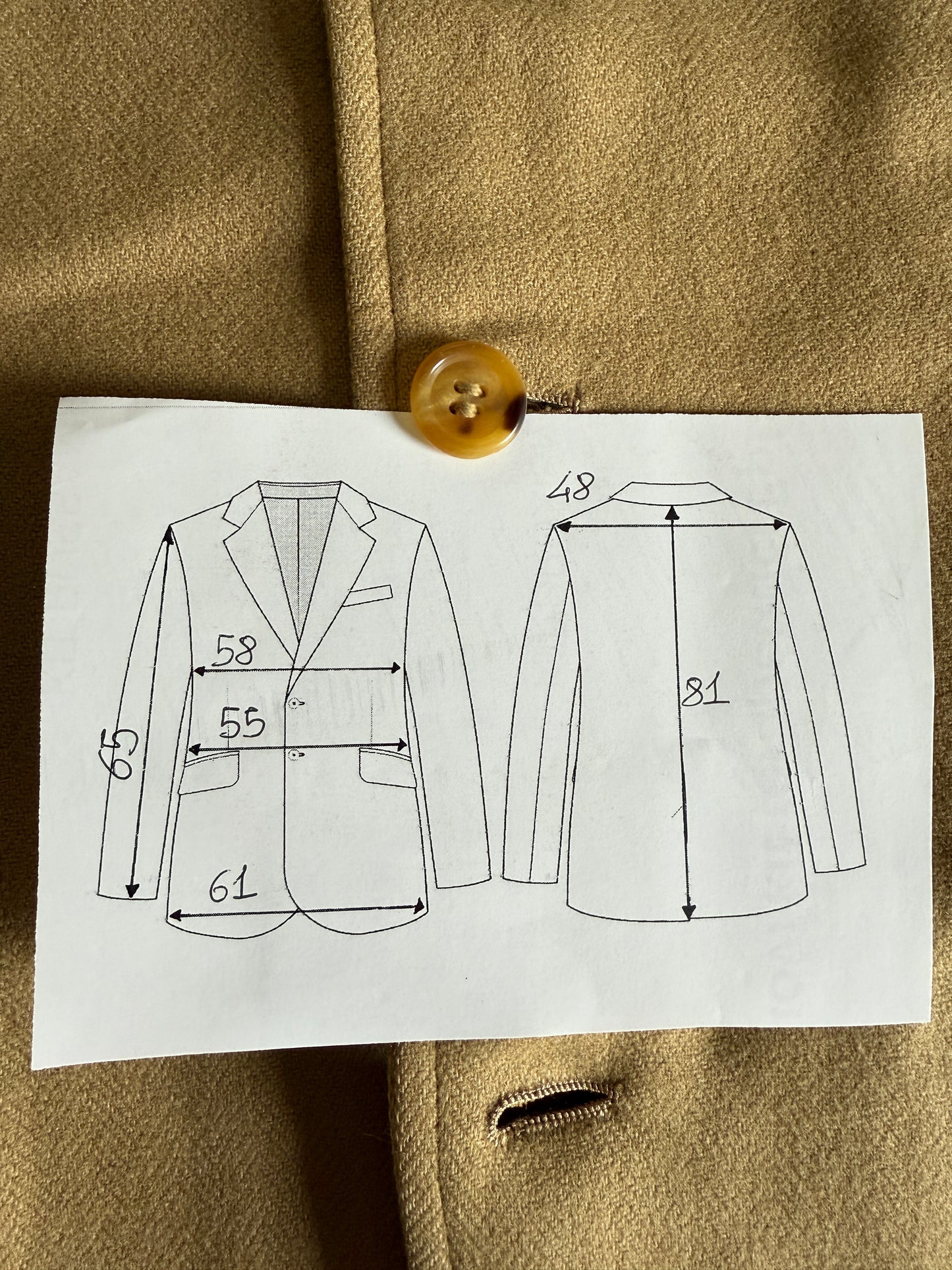 Giacca americana anni ‘60/‘70 in puro cashmere spinato - tg. 52