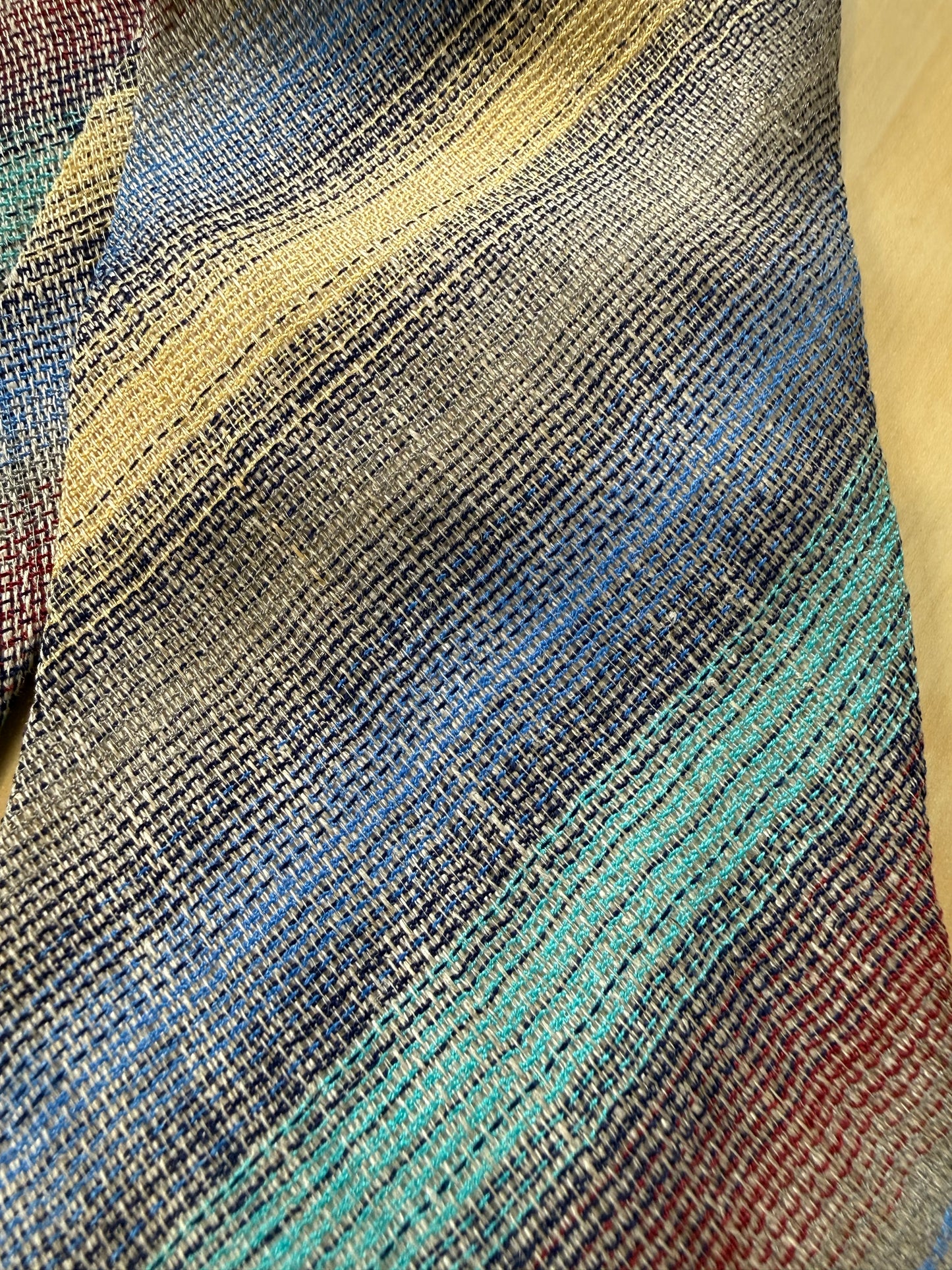 Cravatta Missoni lino e seta righe sfumate