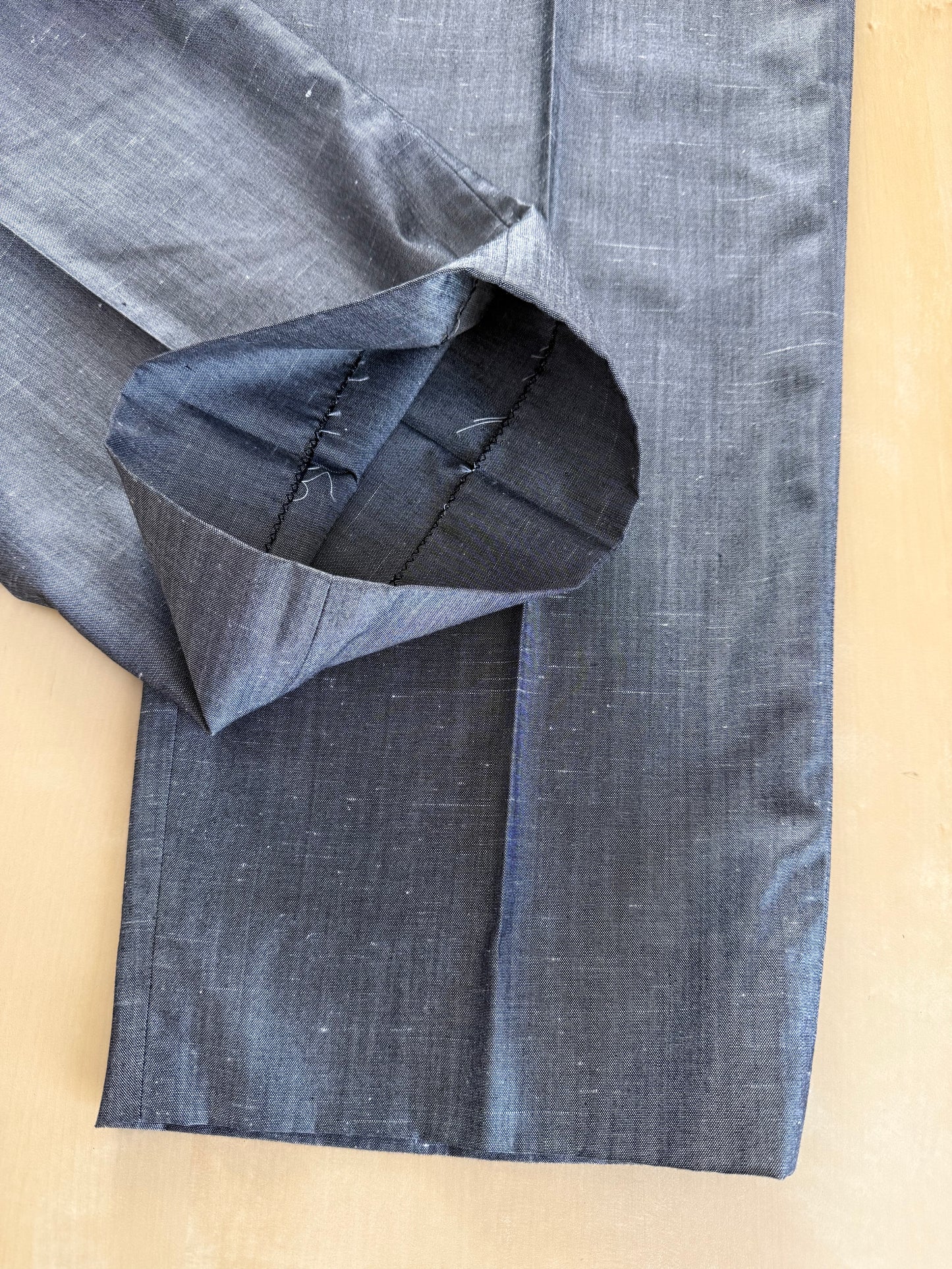Completo anni '80 in seta shantung grigio - tg. 56/58