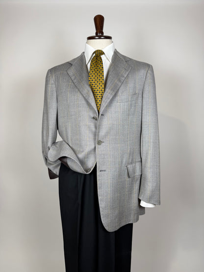 Giacca Isaia seta e lana herringbone - tg. 52