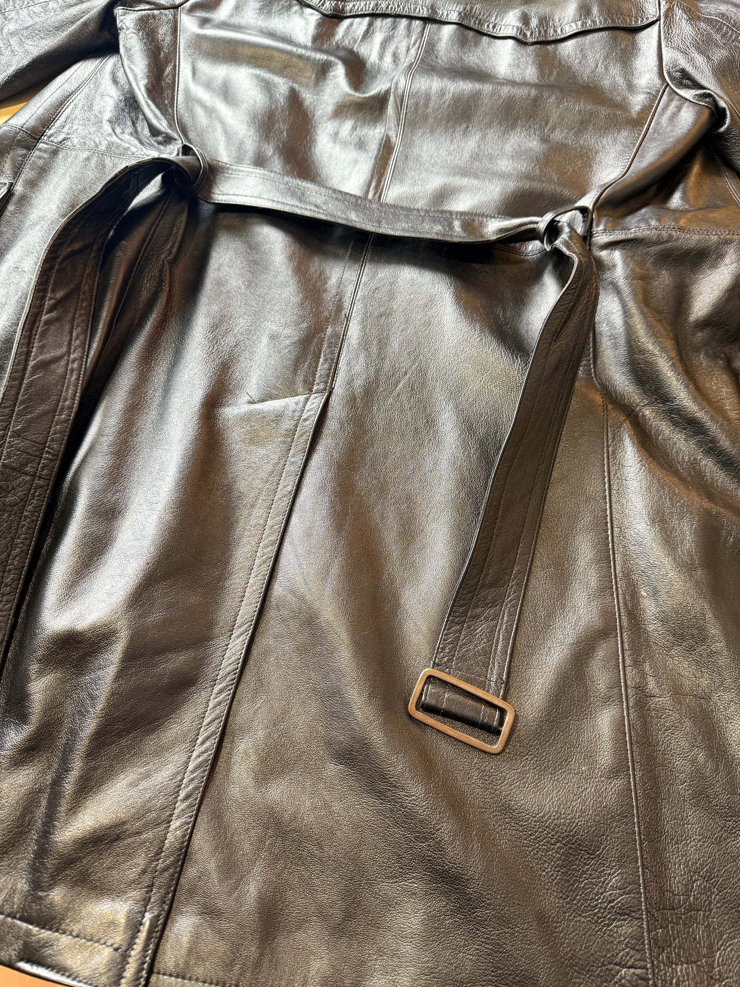 Trench anni ‘70 in pelle - tg. 44/46