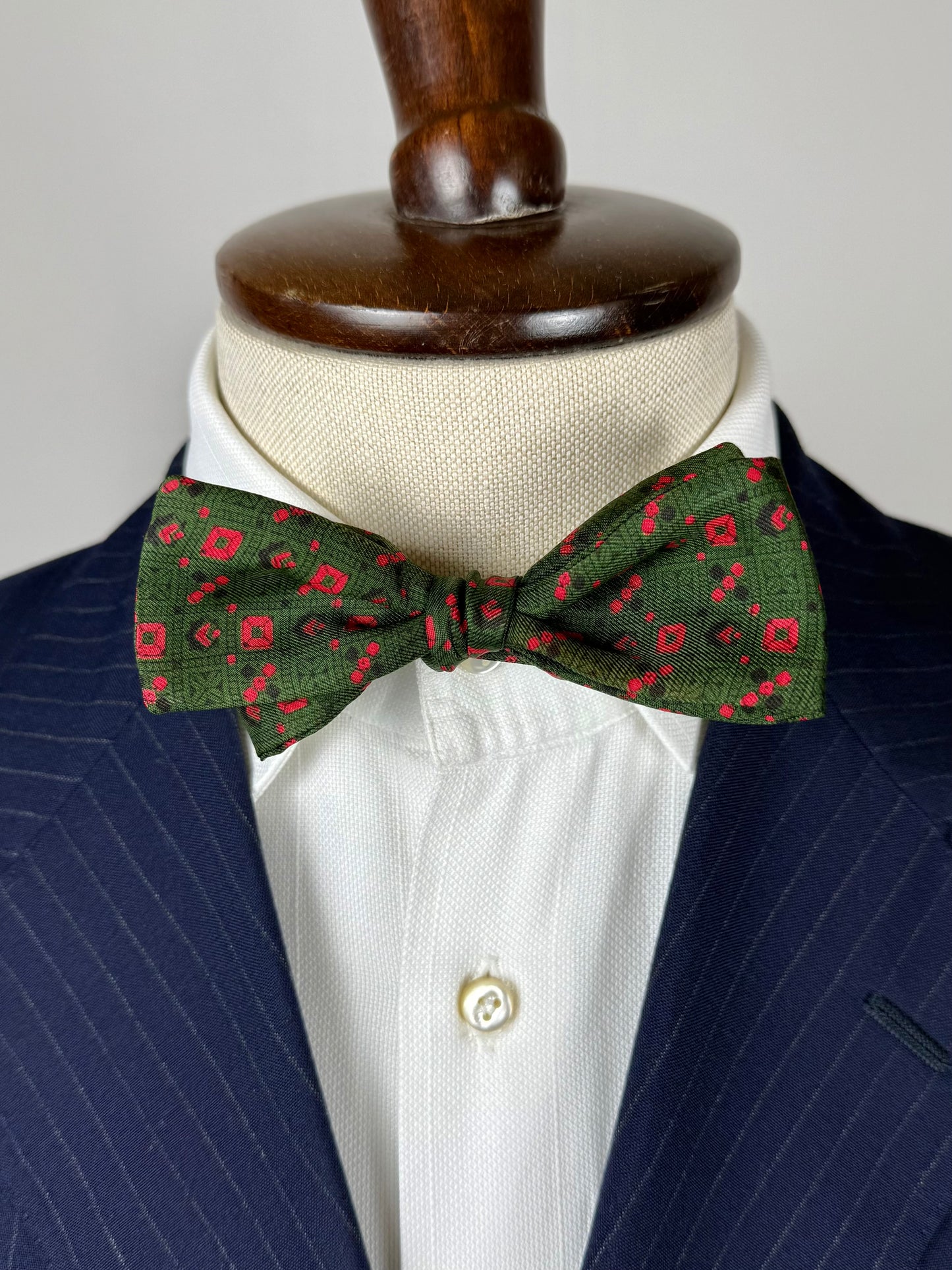 Papillon vintage verde micro fantasia