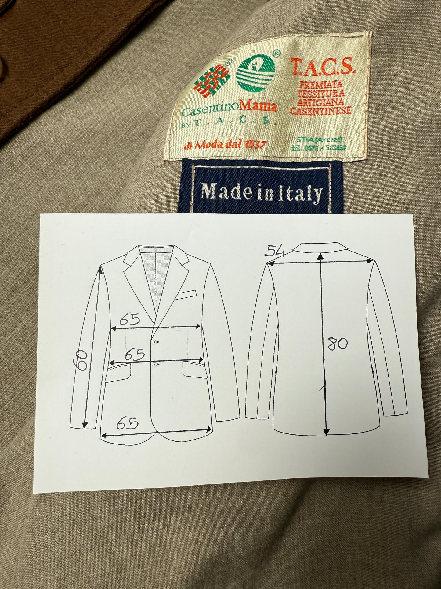 Giacca maremmana in fustagno marrone - tg. 54