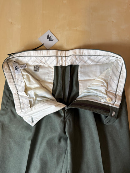 Pantaloni fresco lana verde scuro anni '80 (NOS) - tg. 50