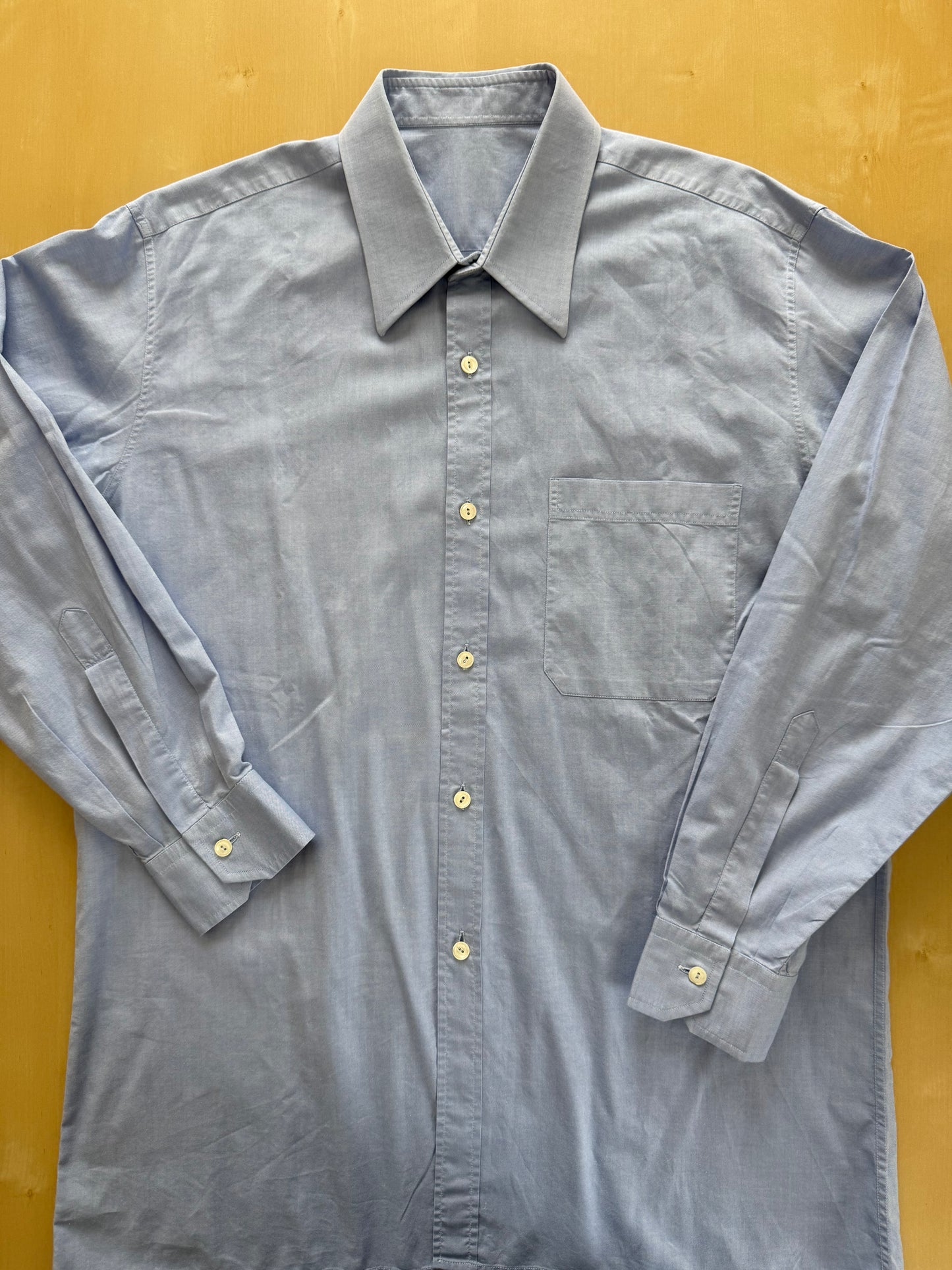Camicia sartoriale anni ‘70/‘80 Oxford azzurro - M/L collo 42