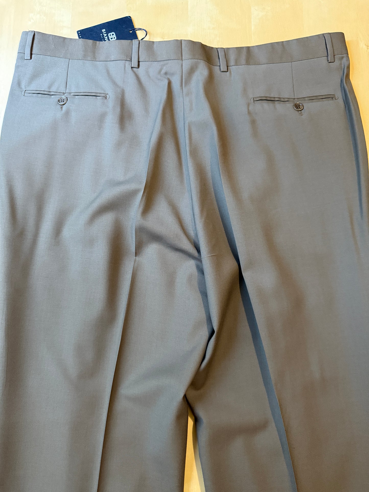 Pantalone in fresco lana anni ‘90 grigio-cachi (NOS) - tg. 58