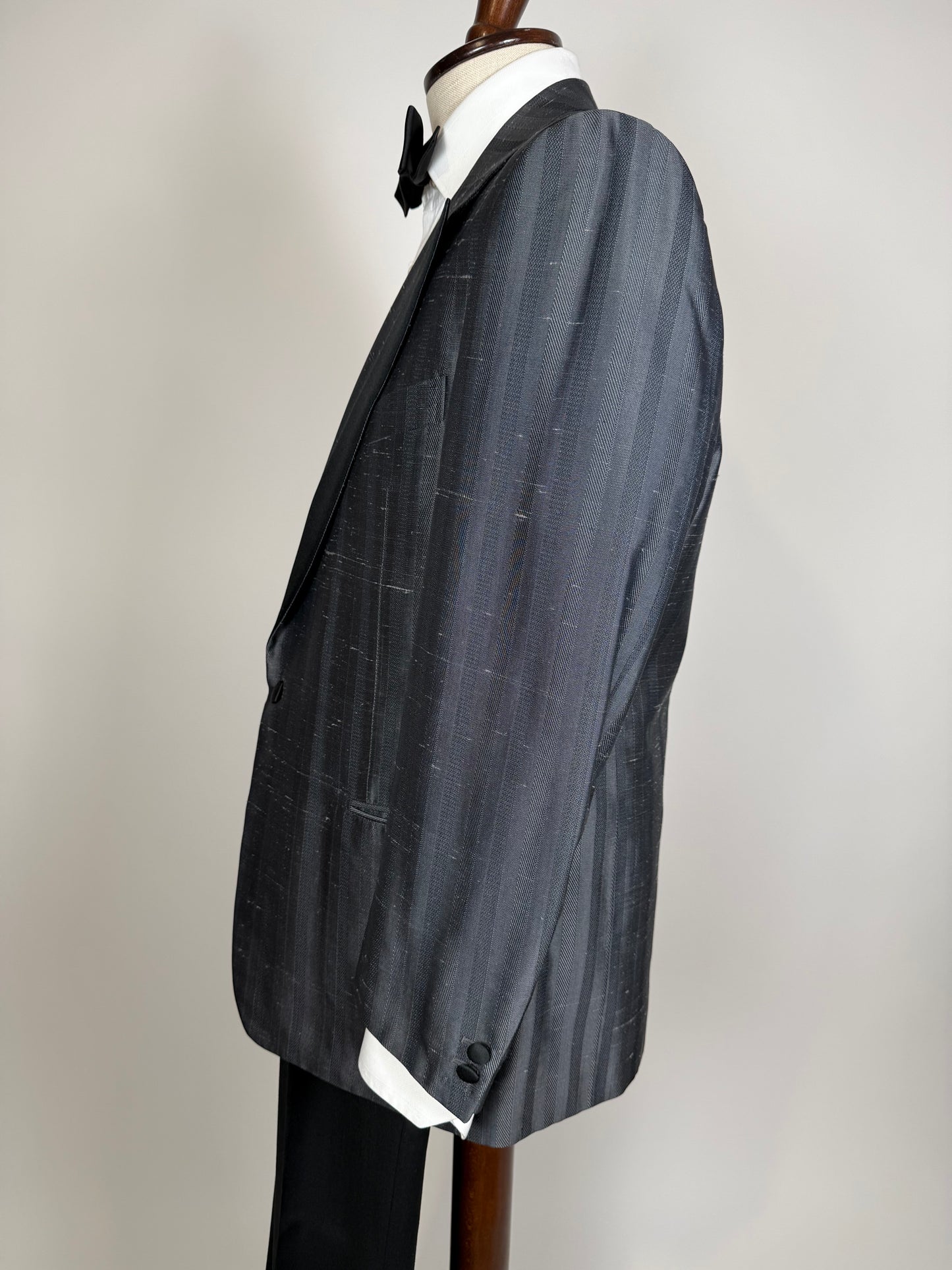 Giacca da smoking anni '80 in seta shantung - tg. 50