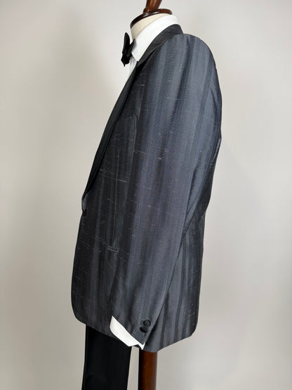 Giacca da smoking anni '80 in seta shantung - tg. 50