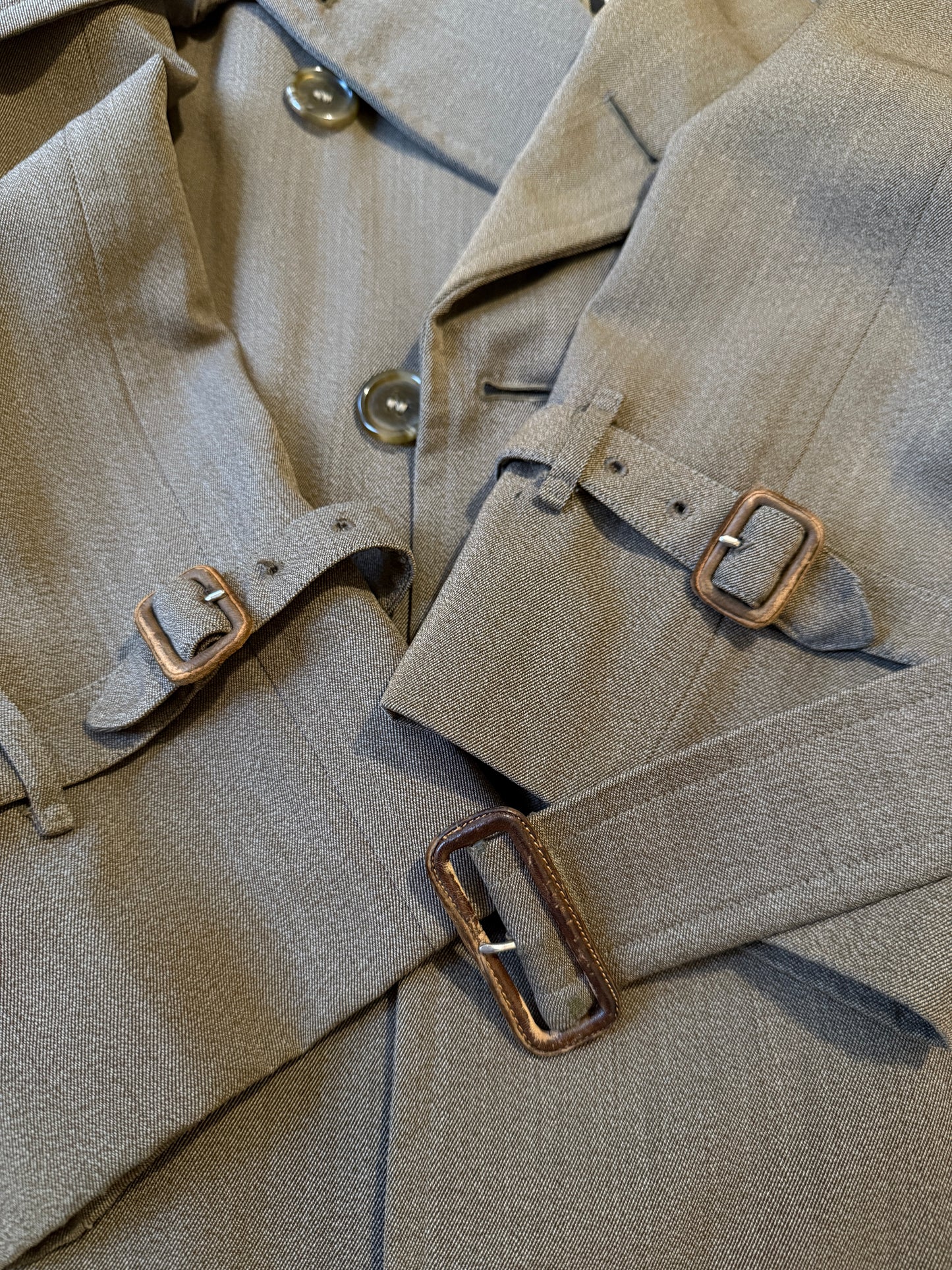 Trench Burberrys anni ‘80 in covert 100% lana - tg. 50-52