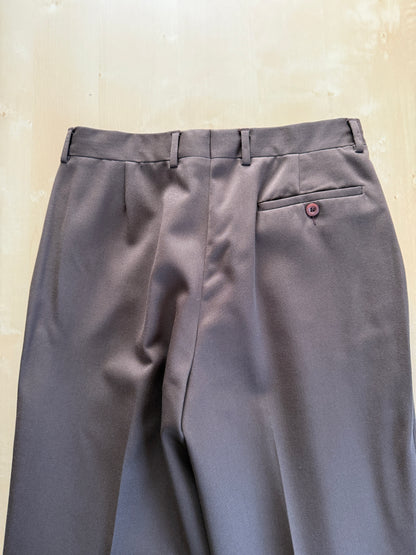 Pantaloni anni ‘70/‘80 twill pettinato marrone - tg. 42/44