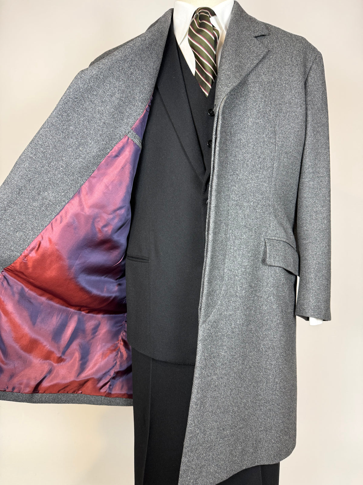 Cappotto sartoriale grigio anni '60 - tg. 46-48