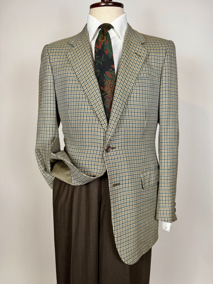 Giacca D’Avenza anni ‘80 check lana cashmere e seta - tg. 48