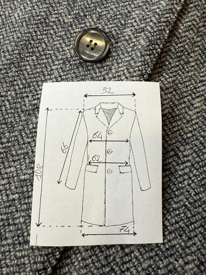 Cappotto anni ‘60/‘70 tweed spigato/chevron - tg. 52-54