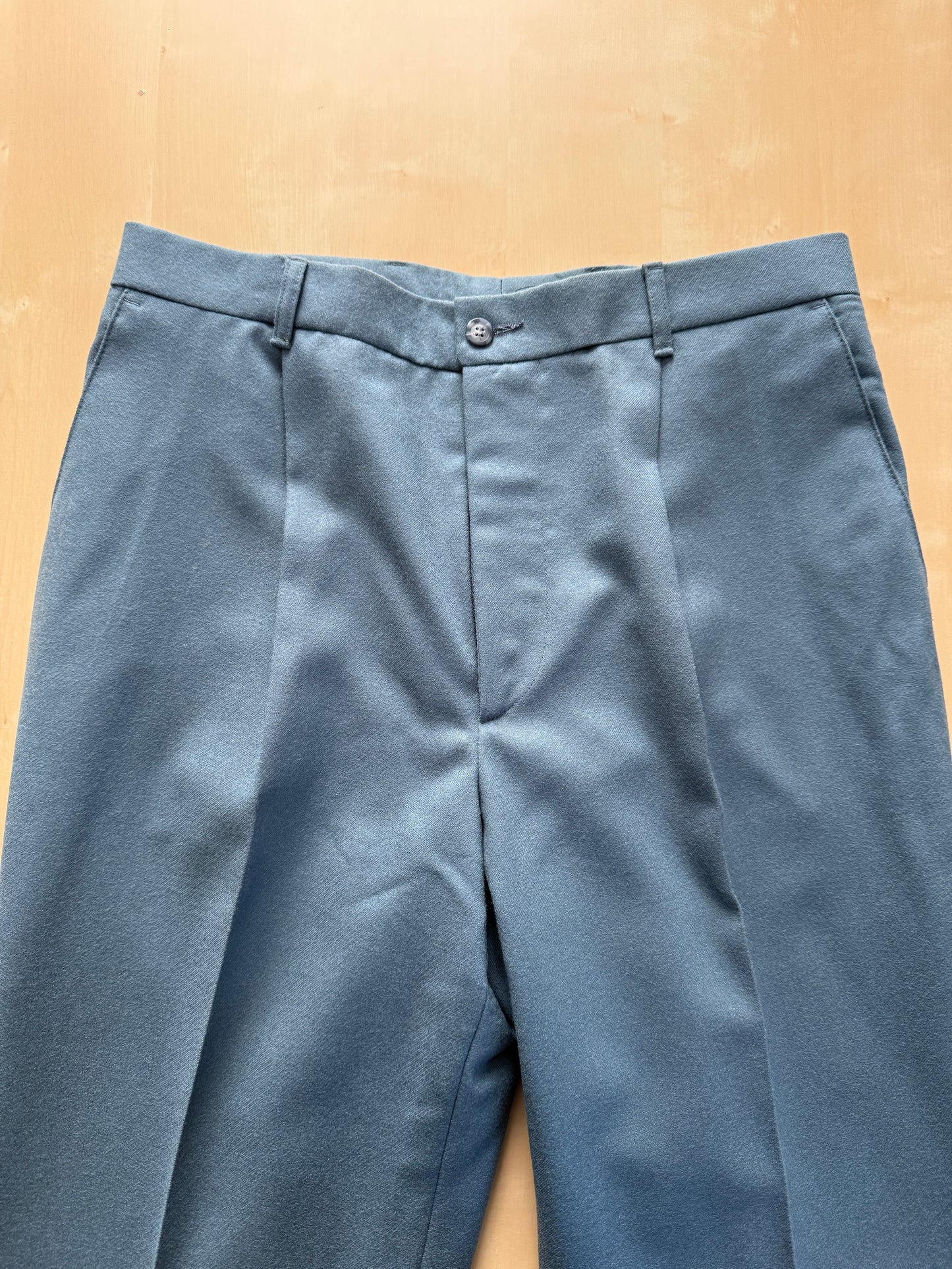 Pantaloni anni ‘80 flanella verde petrolio (NOS) - tg. 48