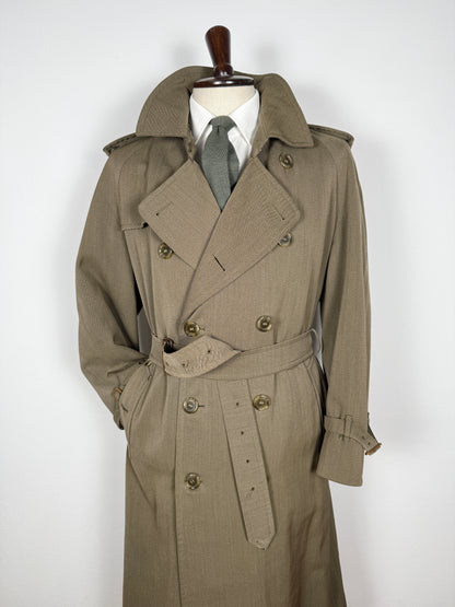 Trench Burberrys anni ‘80 in covert 100% lana - tg. 50-52