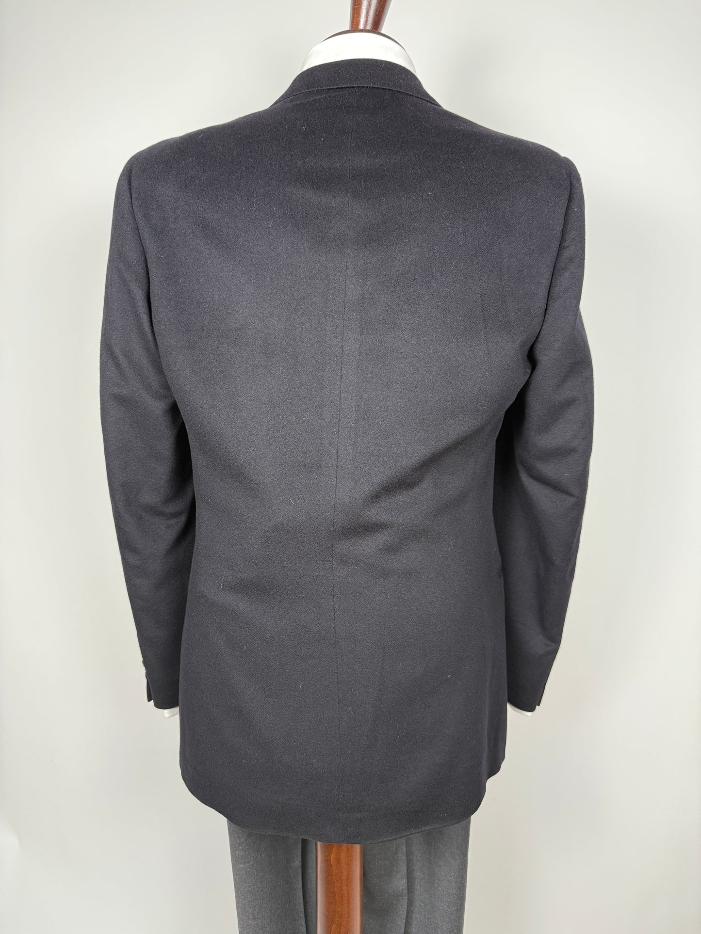 Blazer anni ‘80 in cashmere e lana blu - tg. 48