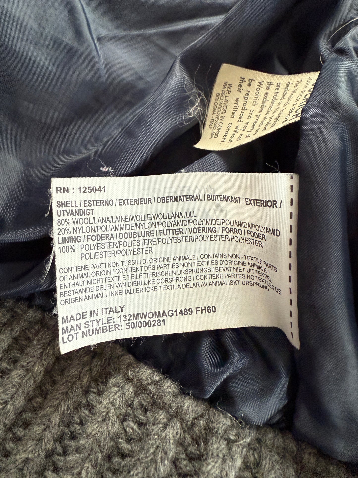 Cardigan-giubbotto Woolrich misto lana - XL