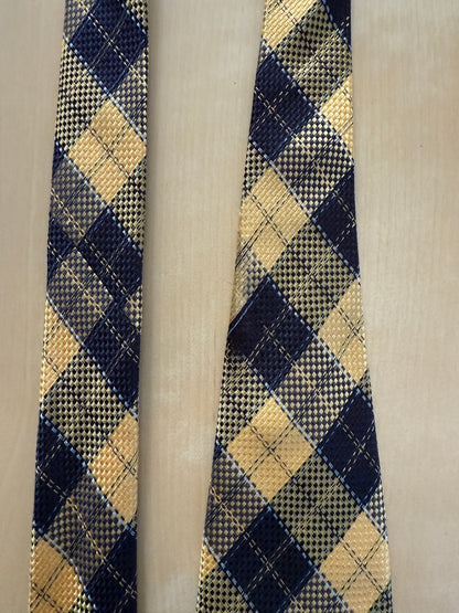 Cravatta Church’s tartan giallo e blu