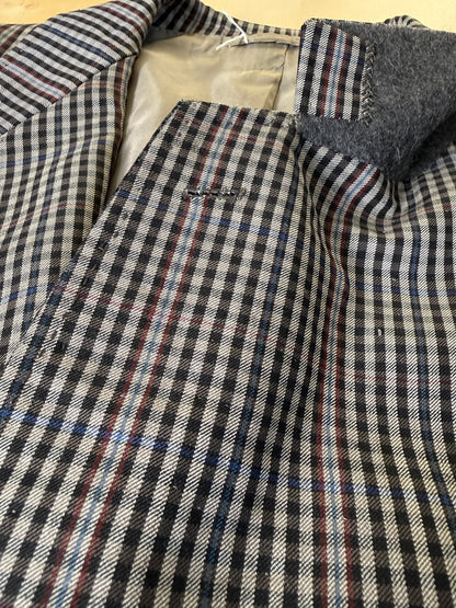 Giacca sartoriale flanella pettinata check - tg. 50/52
