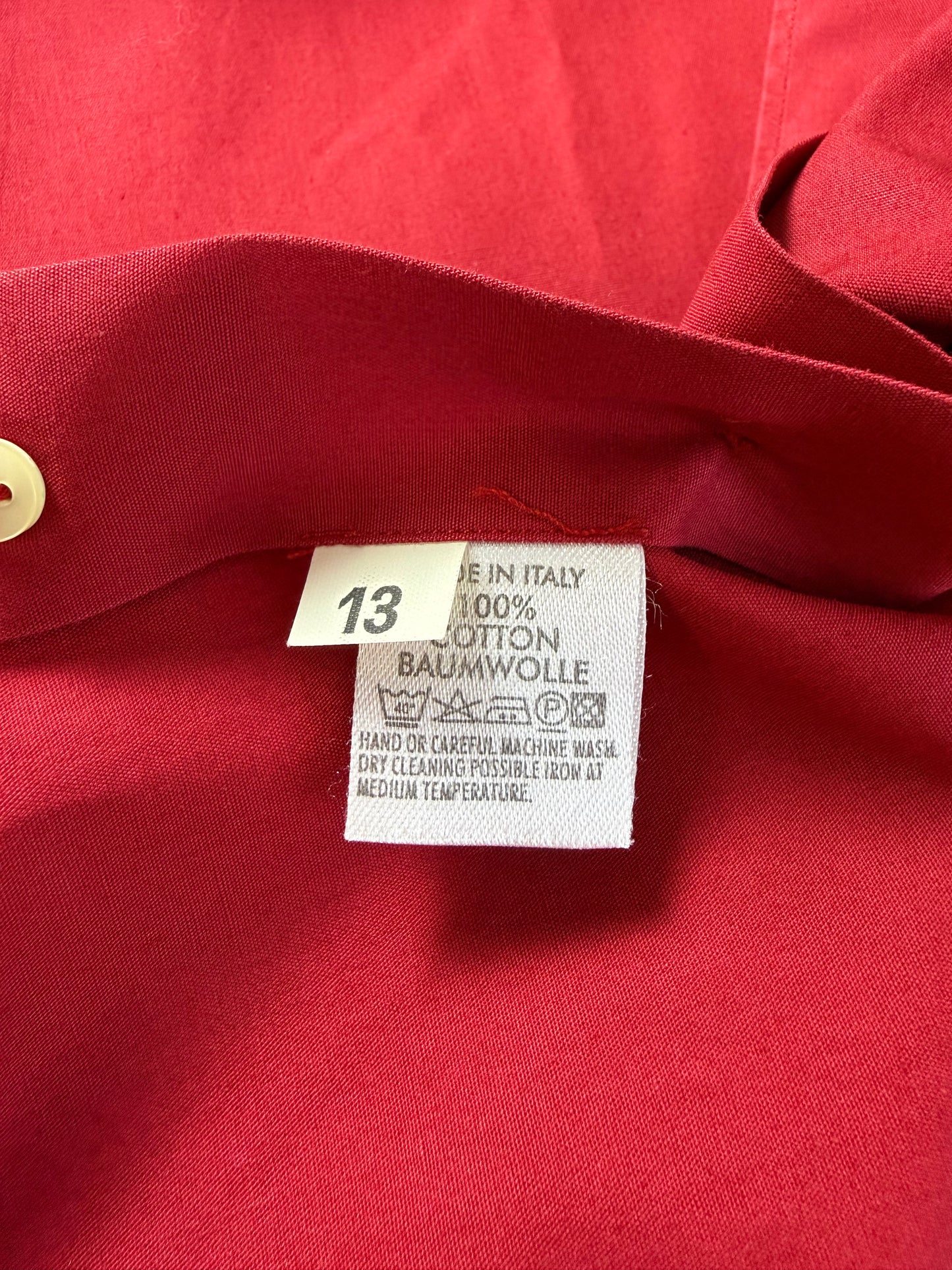 Camicia popeline rosso vivo - M collo 40