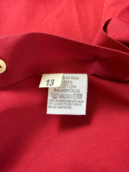 Camicia popeline rosso vivo - M collo 40