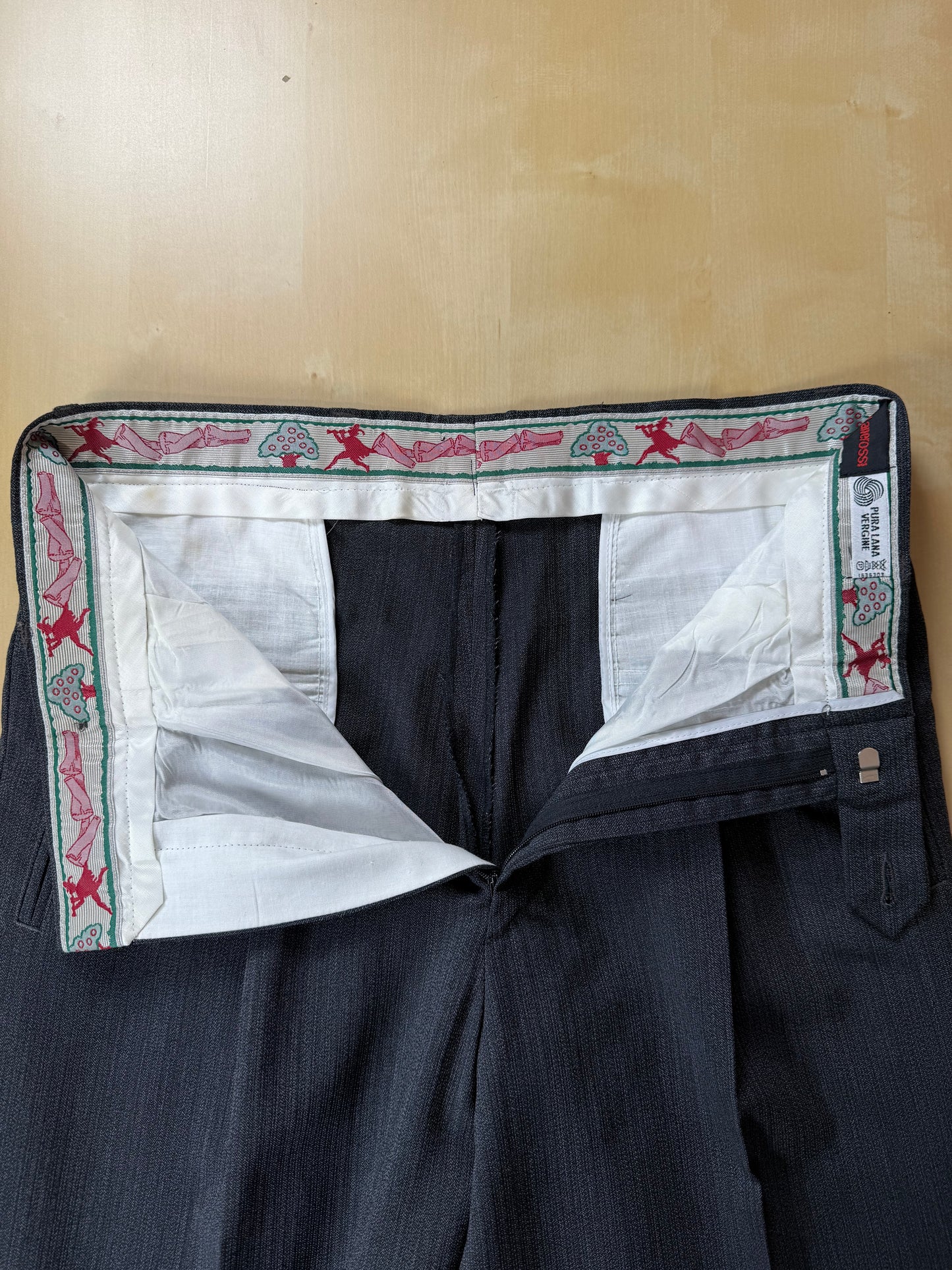 Pantaloni fresco lana grigio anni '80 (NOS) - tg. 46