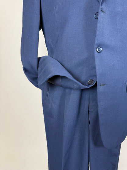 Completo anni ‘60 twill pettinato blu - tg. 48/50