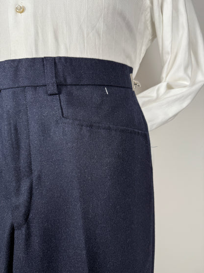 Pantaloni flanella blu tasche western (NOS) - tg. 48