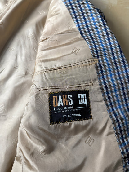 Giacca Daks check quadri blu made in UK - tg. 54/56