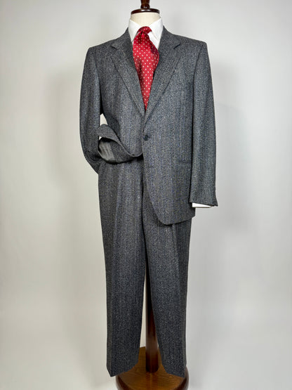 Completo anni ‘70/‘80 tweed lana e seta - tg. 52/54