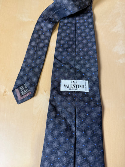 Cravatta Valentino grigio blu fantasia sfumata