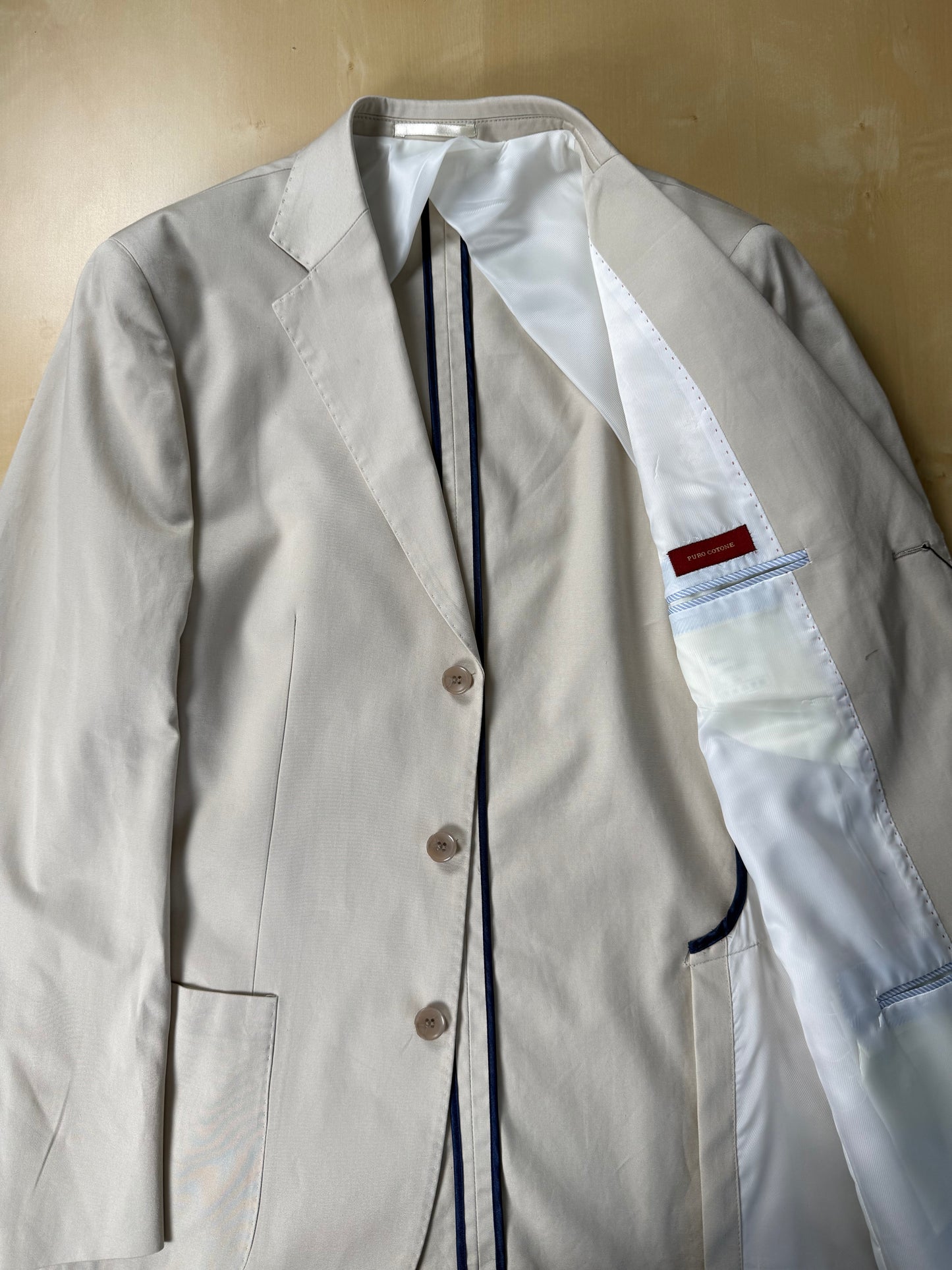 Completo estivo in cotone beige (nuovo) - tg. 52/54