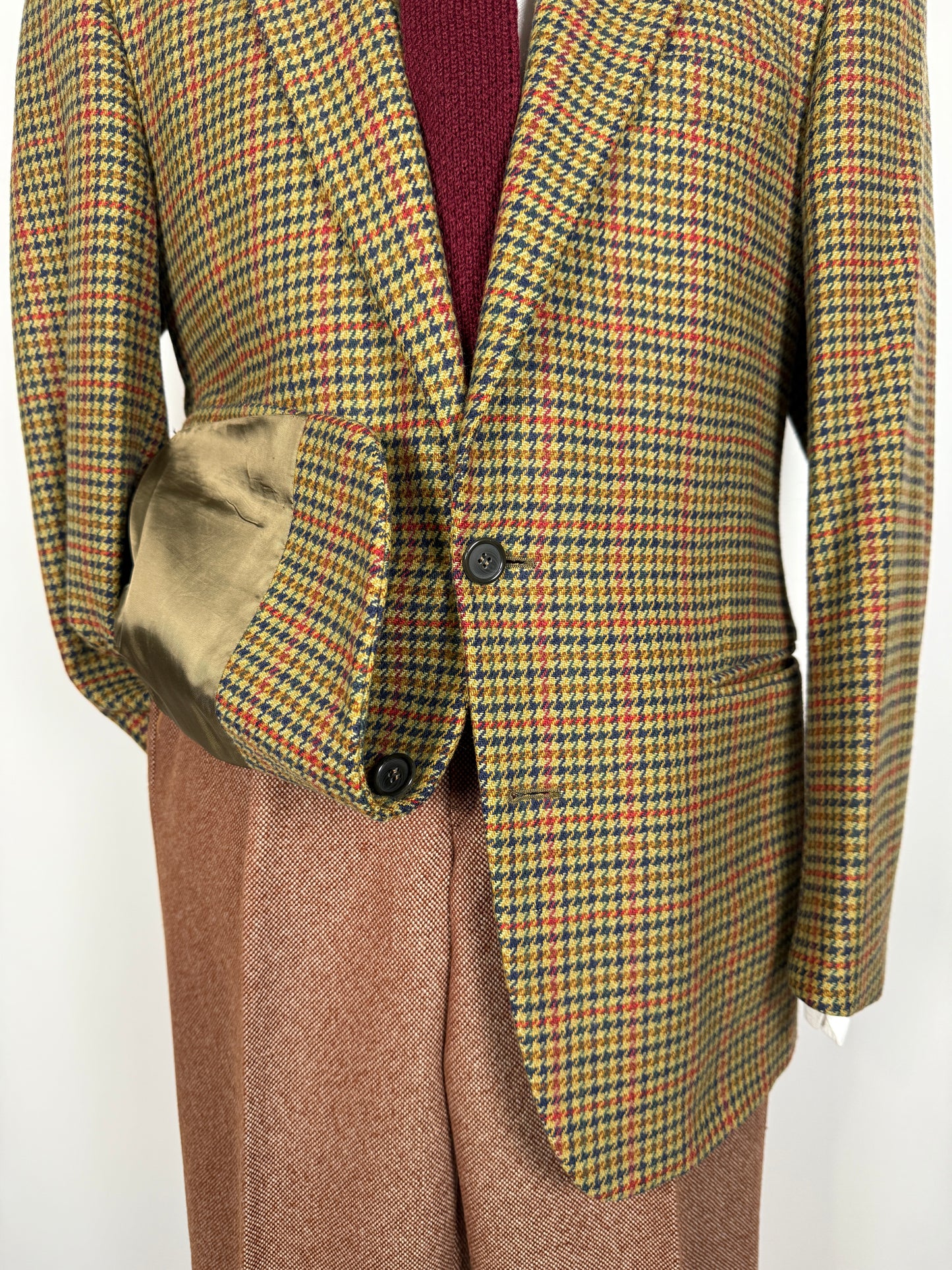 Giacca anni ‘80 pied-de-poule in misto lana - tg. 48