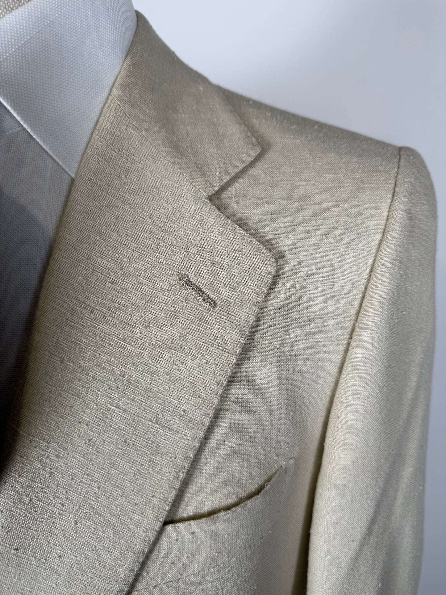 Giacca Lanvin anni '70/'80 in pura seta avorio - tg. 48