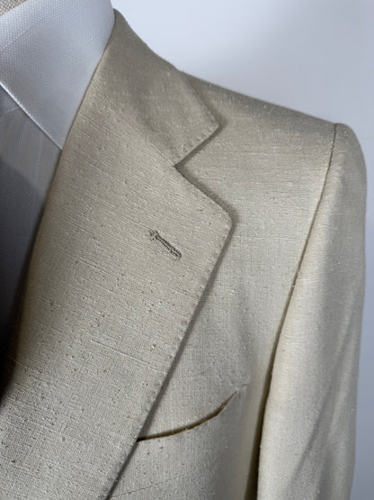 Giacca Lanvin anni '70/'80 in pura seta avorio - tg. 48