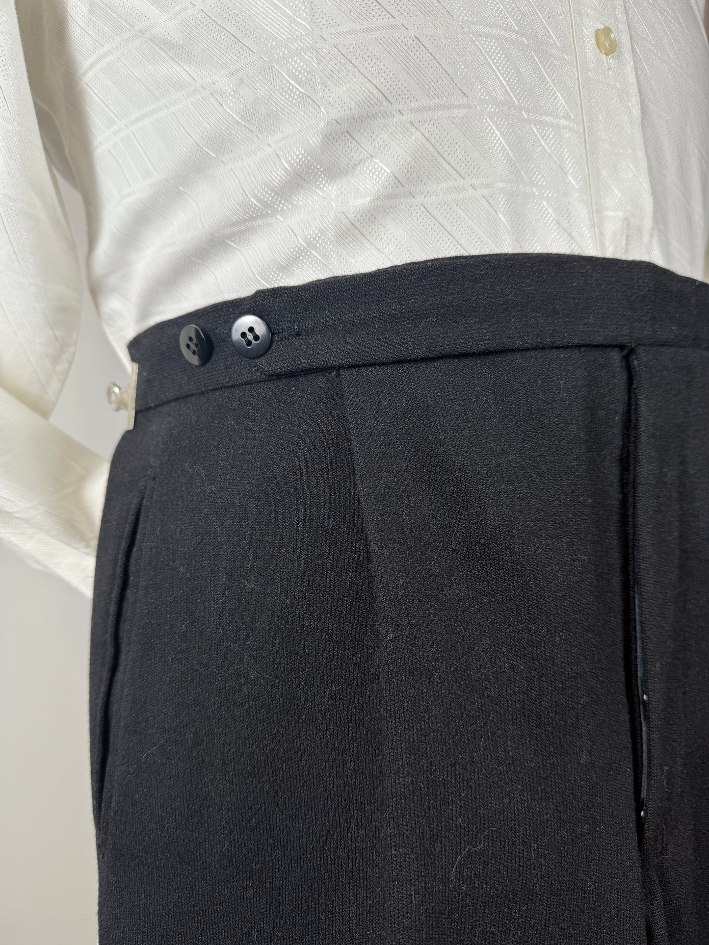 Completo anni ‘60 sartoriale flanella antracite - tg. 46