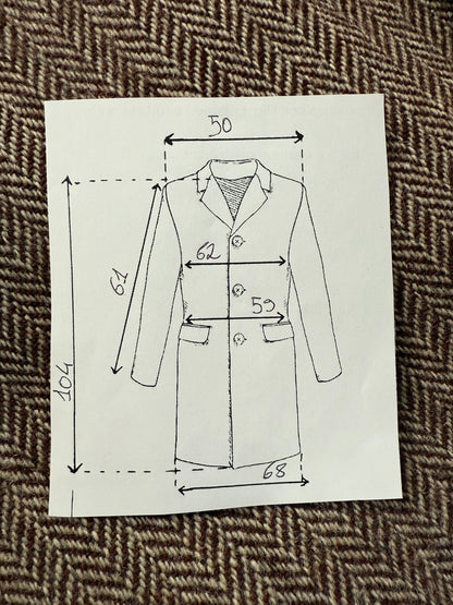 Cappotto in tweed marrone spigato - tg. 50-54