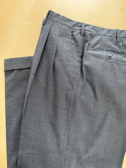 Pantaloni sartoriali fresco lana trama herringbone - tg. 52
