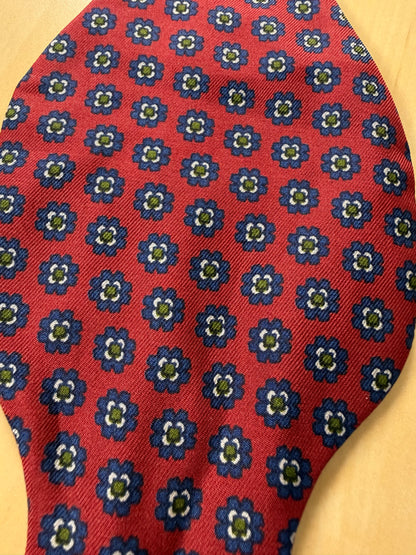 Papillon vintage rosso micro fantasia