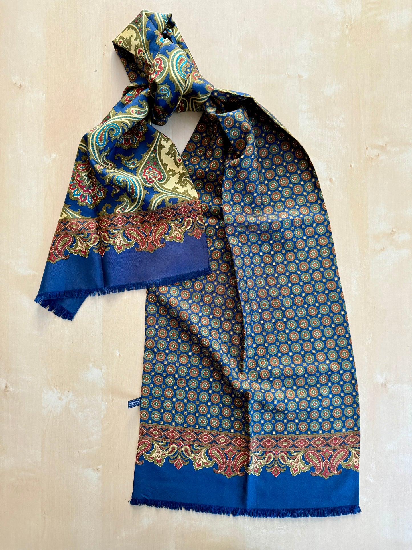 Sciarpa in seta tubolare doppia fantasia