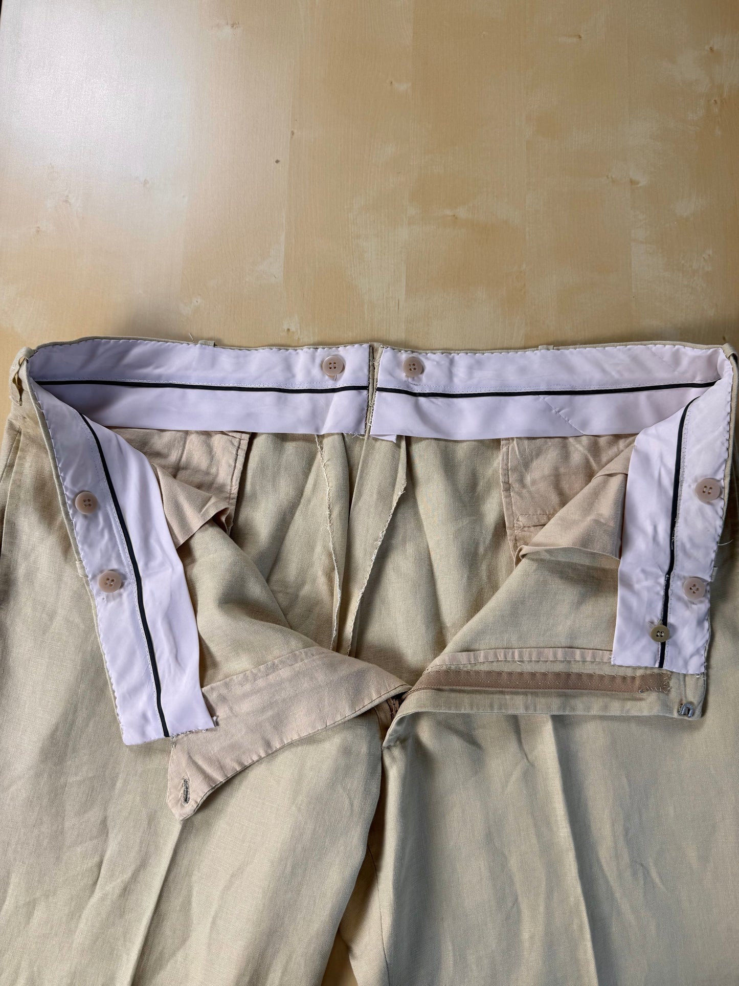 Completo sartoriale A. Graneri lino beige - tg. 60/62