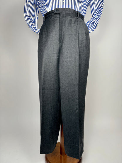 Completo doppiopetto anni ‘80 flanella antracite - tg. 52