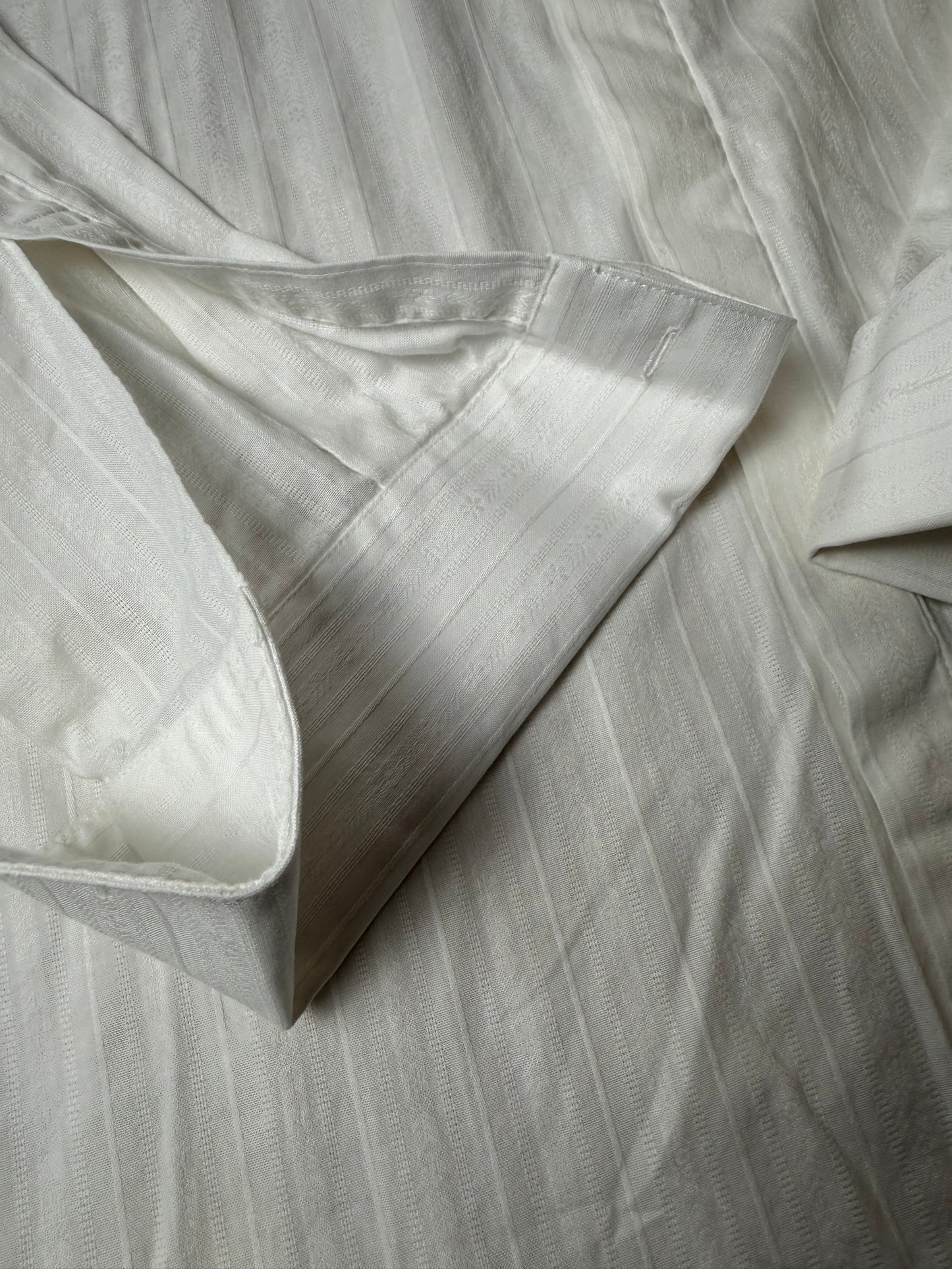 Camicia da sera cotone operato a righe collo diplomatico - M collo 40