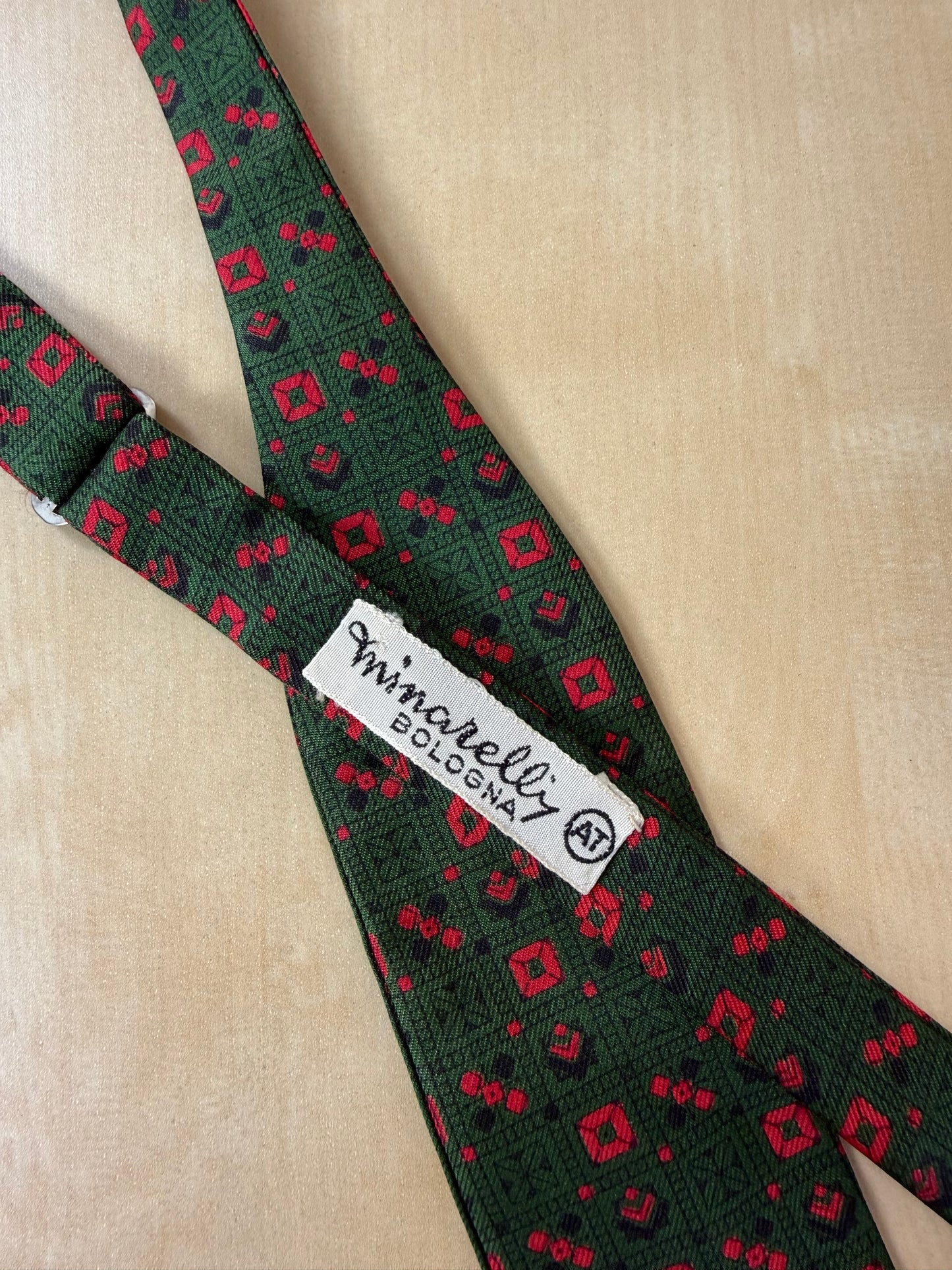 Papillon vintage verde micro fantasia